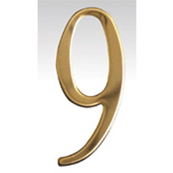 Mailbox Accessories Mailbox Accessories BR2-9 Brass Address Numbers Size - 2  Number - 9-Brass BR2-9